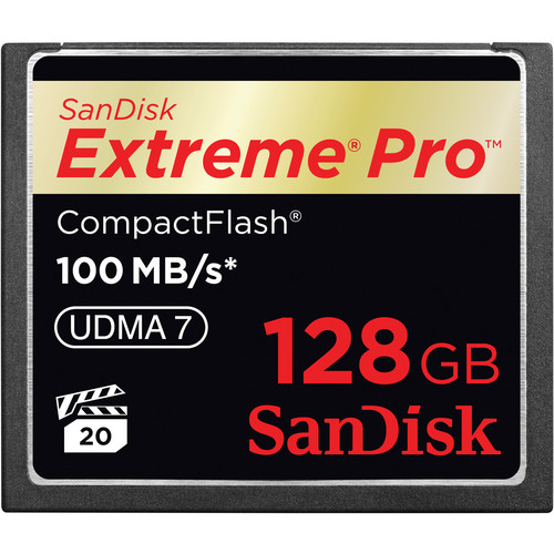 SanDisk 128GB CompactFlash Memory Card Extreme Pro UDMA