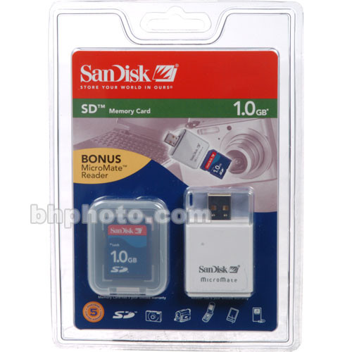 SanDisk 1GB SD Card with MicroMate Reader