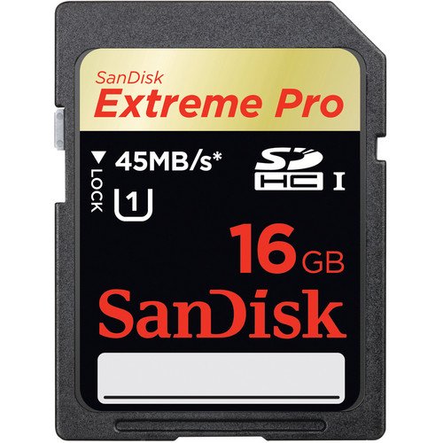 SANDISK 16GB Extreme Pro SDHC UHS-I Memory Card SDSDXP1-016G-A75
