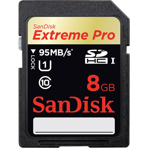 SANDISK 8GB Extreme Pro UHS-I SDHC U1 Memory Card (Class 10)