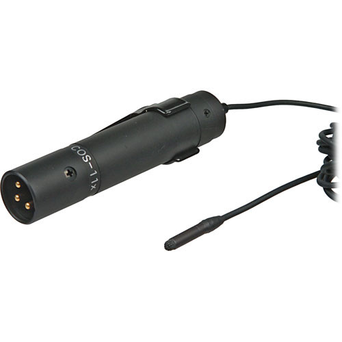 Sanken COS-11X Omnidirectional Lavalier Microphone (Phantom Powered) (Black)
