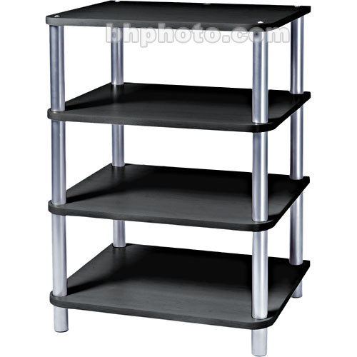 SANUS 33" Height 4 Shelf Audio Rack - Black