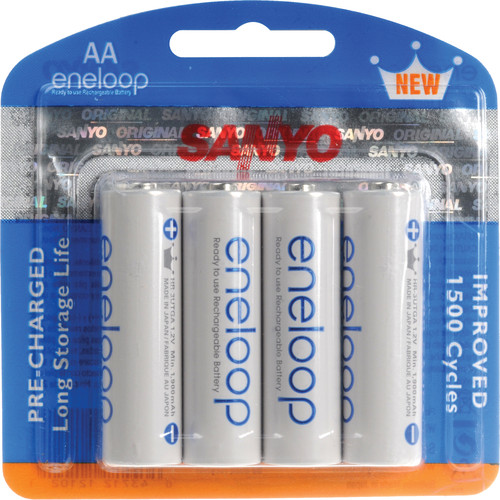 Sanyo Eneloop AA Rechargeable NiMH Batteries (4 Pack)