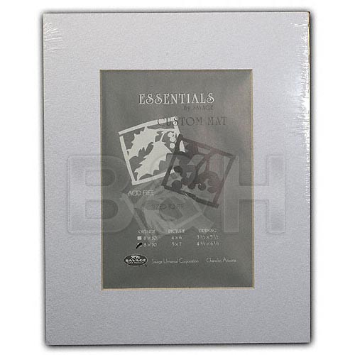 Savage ProMatte Pre-Cut Mat - 8 x 10" Mat for 5 x 7" Print - Pebble White