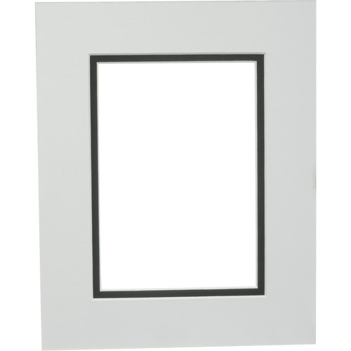 Savage ProMatte - 8 x 10" Mat to Hold 5 x 7" Print - Polar/Matte Black