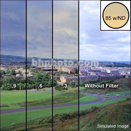 Schneider 4x5.65"  Combination Color Conversion 85/Neutral Density (ND) 0.6  Water White Glass Filter
