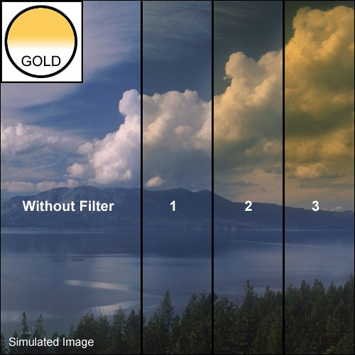 Schneider 3x3" Solid Color Gold 1  Water White Glass Filter