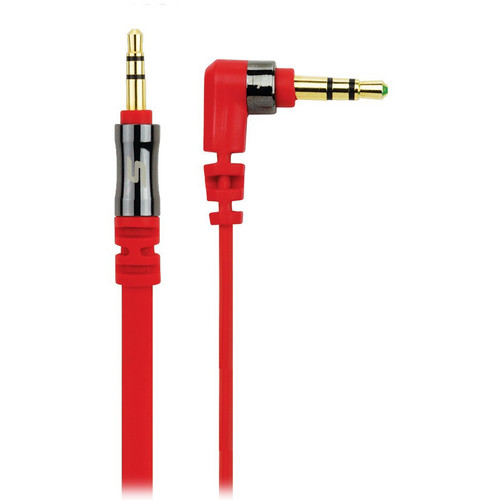 Scosche flatOUT - Flat Audio Cable (Red, 3')