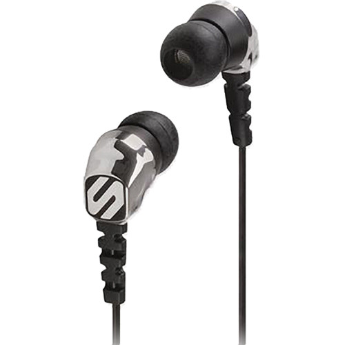 Scosche Noise Isolation Earphones with slideLINE Mic and Remote (Black / Chrome)