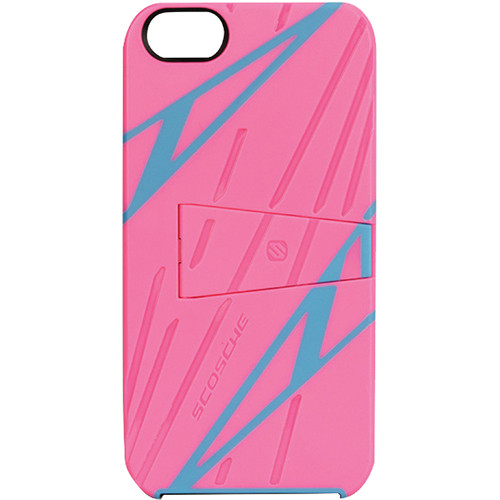Scosche kickBACK sport - Protective Sport Cover with Kickstand for iPhone 5 (Pink/Blue)