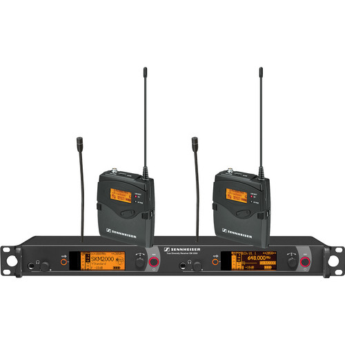 Sennheiser EM 2050 Wireless Receiver with 2 SK2000 and 2 MKE 2 Gold (A: 516-558MHz)