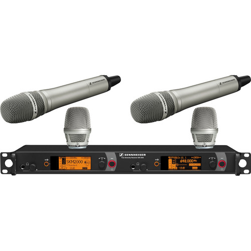 Sennheiser 2000 Series Dual Handheld Wireless Microphone System (Nickel KK 204, Gw: 558 to 626 MHz)