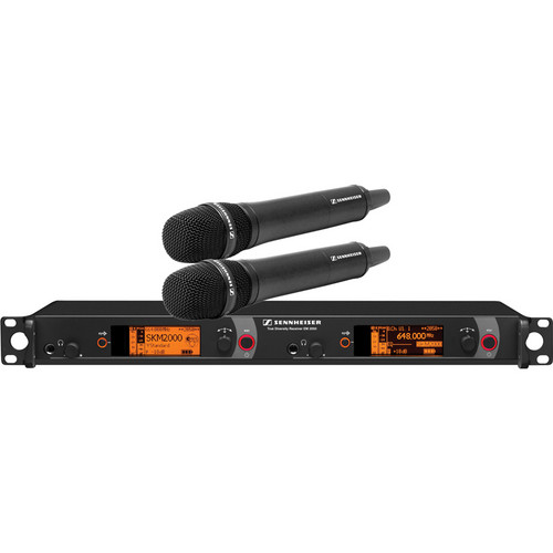 Sennheiser 2000 Series Dual Handheld Wireless Microphone System (Aw: 516 to 558 MHz)