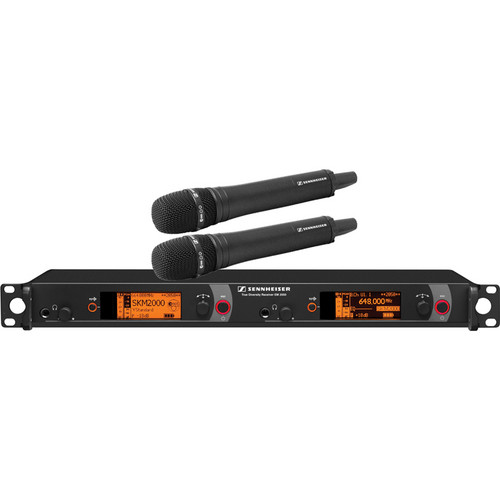 Sennheiser 2000 Series Dual Handheld Wireless Microphone System (Black MMK 965)