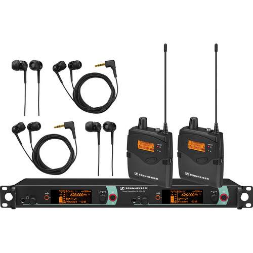 Sennheiser Dual-Channel Stereo IEM System (G: 558 to 626 MHz)