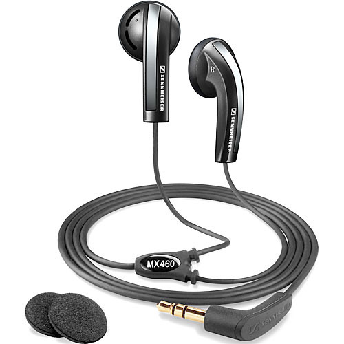 Sennheiser MX 460 Stereo Earbuds with Basswind (Black) MX460ANT