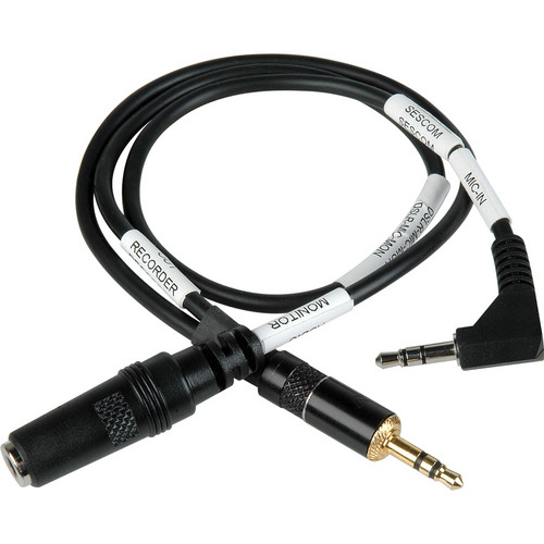 Sescom DSLR-MIC-MON 3.5mm Mic to Mic with Audio Monitor Tap