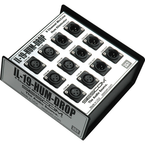Sescom IL-19-HUM-DROP 6 Channel Hum Eliminator/Isolator for FOH