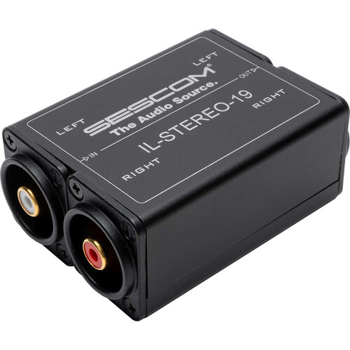 Sescom IL-STEREO-19 Professional 2-Channel RCA Audio Hum Eliminator