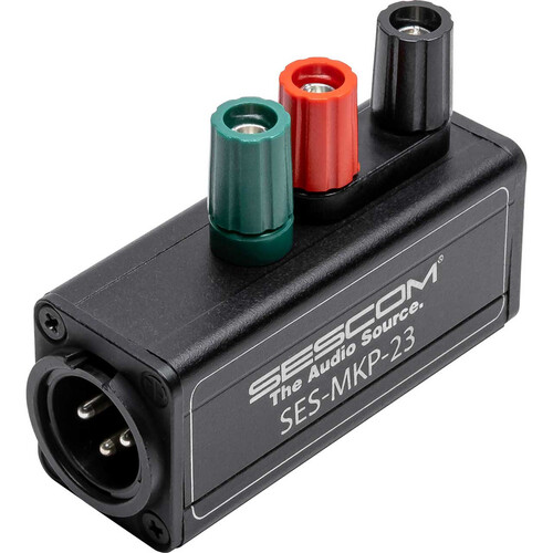 Sescom SES-MKP-23 Professional Male XLR to Binding Post Adapter