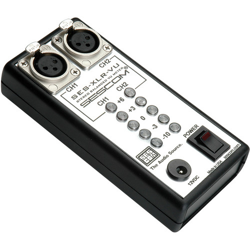 Sescom SES-XLR-VU 2-Channel XLR Inline LED Audio VU Meter