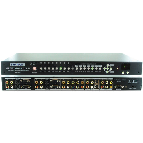 Shinybow SB-3866 8 x 2 HDMI & Analog Multi Video Format Scaler Routing Switcher