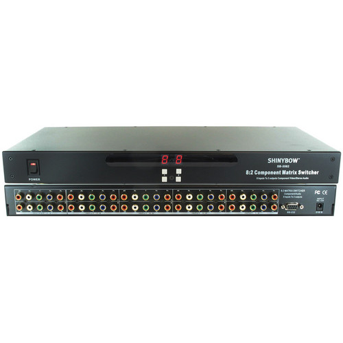 Shinybow SB-5582 8 x 2 Component Video & Audio Matrix Switcher with RS-232