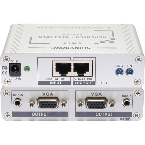 Shinybow SB-6310R CAT5/VGA RGBHV/HDTV Stereo Audio Repeater & Receiver