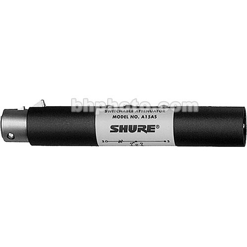 Shure A15AS In-Line Switchable Attenuator/Pad XLR Barrel