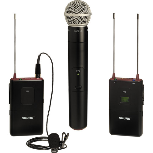 Shure FP Camera-Mount Wireless Combo Microphone System (G5: 494 to 518 MHz)