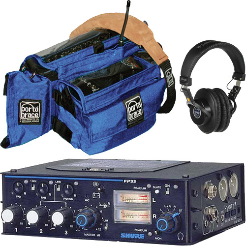 Shure FP33 Stereo Field Mixer and Case with RM-Multi Microphone
