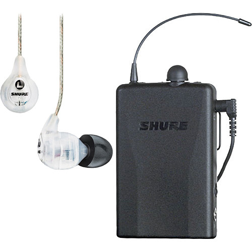 Shure PSM 200 Hybrid Bodypack Receiver with SE115-CL In-Ear Headphones