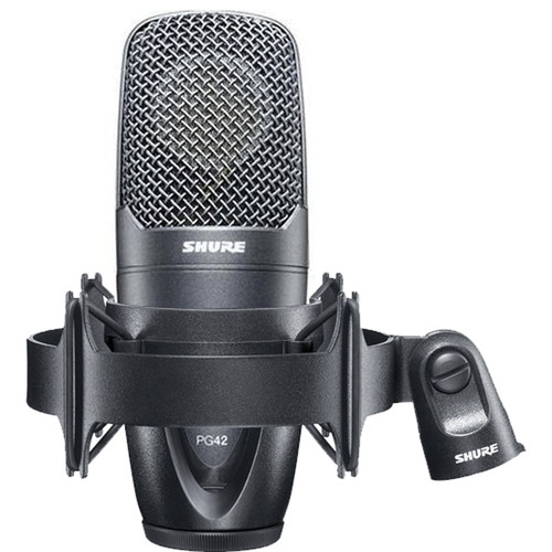 Shure PG42 Cardioid Condenser Vocal Microphone with Case and Shock Mount