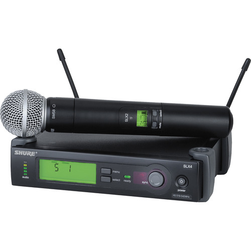 Shure SLX24/SM58 Wireless Handheld Microphone System with SM58 Capsule (H5: 518 to 542 MHz)