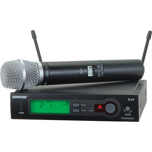 Shure SLX24/SM86 Wireless Handheld Microphone System with SM86 Capsule (H5: 518 to 542 MHz)