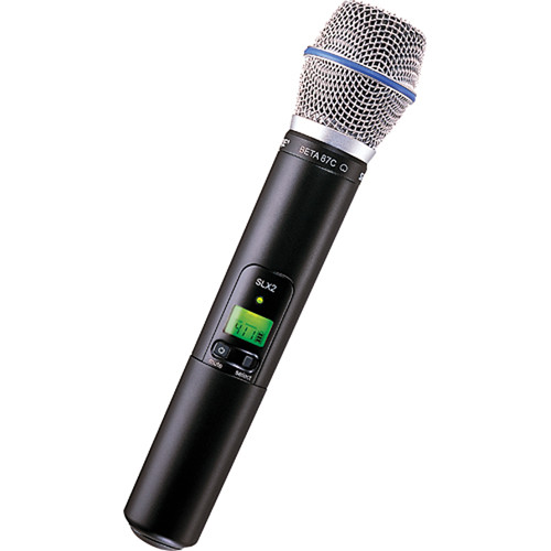 Shure SLX2/BETA87C Handheld Wireless Microphone Transmitter with Beta 87C Capsule (G5: 494 to 518 MHz)