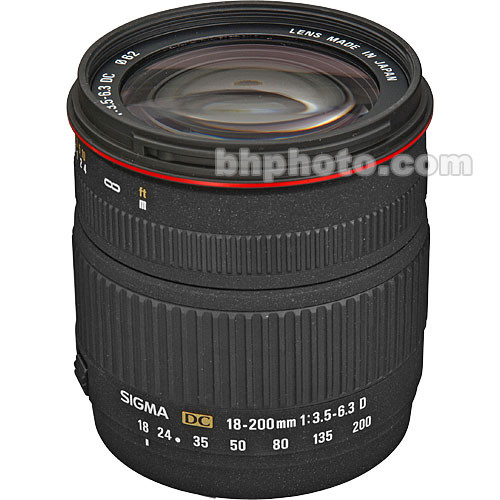 Sigma 18-200mm f/3.5-6.3 DC Lens for Digital SLR