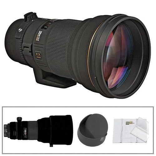 Sigma 300mm f/2.8 EX DG HSM AF Lens for Canon EOS with Black LensCoat Cover, Hoodie & Cleaning Kit
