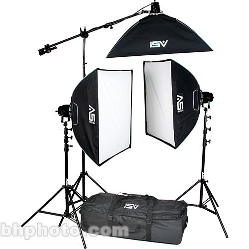 Smith-Victor K71 3-Light 2600 Watt Professional Studio Softbox Kit (120 VAC)