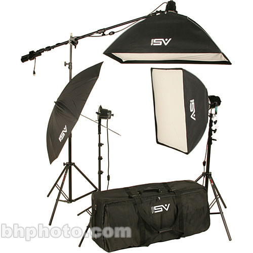 Smith-Victor K75 2-Light 2200W Professional Studio Soft Box Kit with Umbrella (120V)