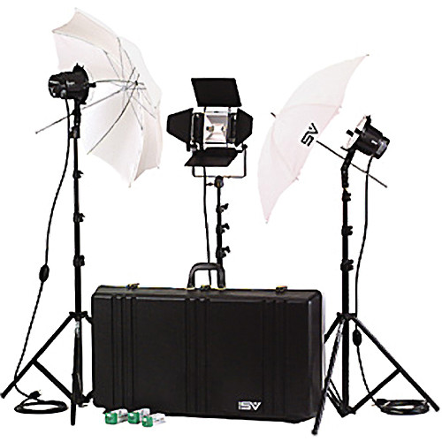 Smith-Victor K77 3-Light 2200W Professional Interview Lighting Kit (120 VAC)