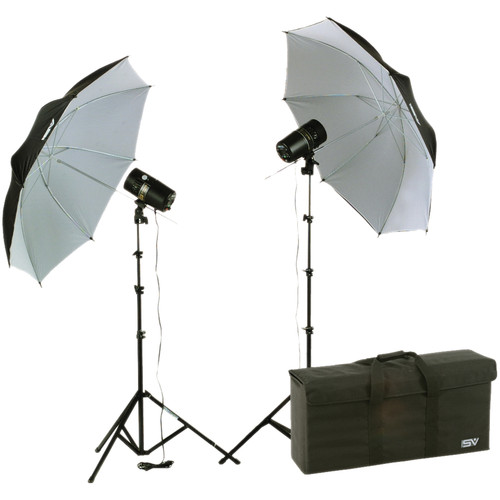 Smith-Victor FL110K 2-Light 220 Watt Basic Studio Strobe Kit (120V AC)
