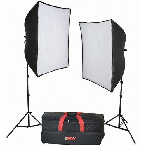 Smith-Victor KSB-1000F 2-Light Fluorescent Economy SoftBox Light Kit (120 VAC)