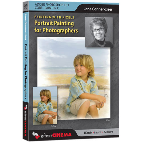 Software Cinema DVD-ROM: Painting with Pixels - Portrait Painting for Photographers by Jane Conner-ziser