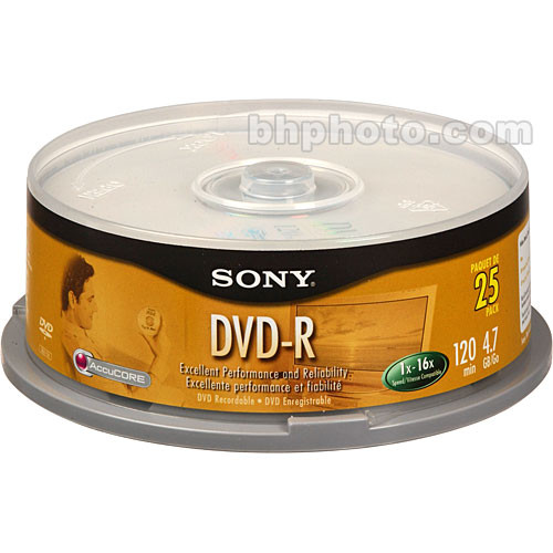 Sony 4.7 GB DVD-R (25 Discs)