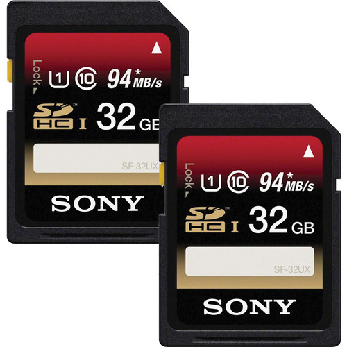 Sony 32GB SDHC Memory Card Class 10 UHS-I (2-Pack)