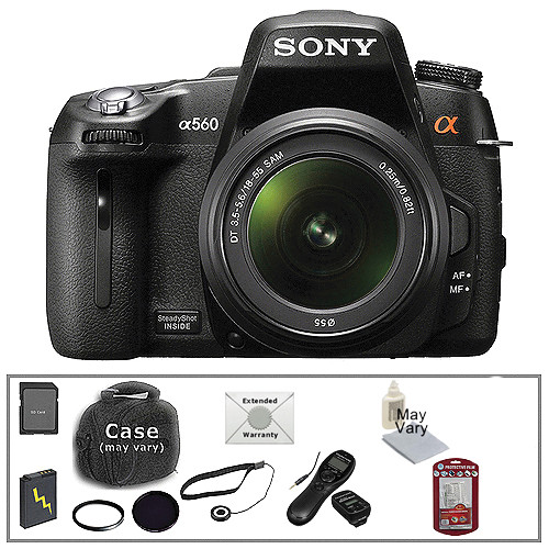 Sony Alpha DSLR-A560 Digital Camera w/18-55mm Lens and Deluxe Accessory Kit