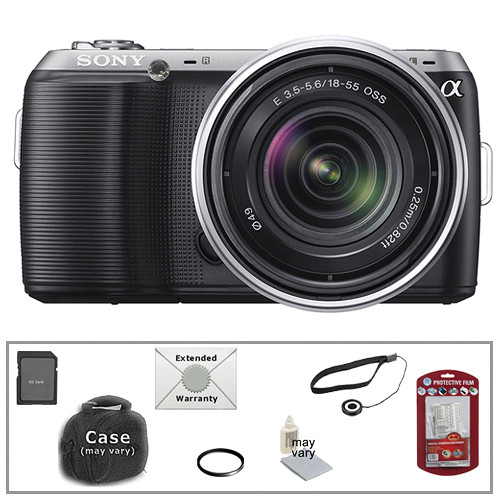 Sony Alpha NEX-C3 Digital Camera w/18-55mm Lens & Basic Accessory Kit (Black)