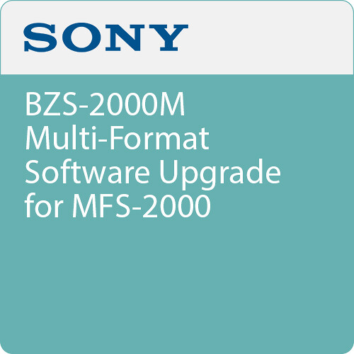 Sony BZS-2000M Multi-Format Software Upgrade for MFS-2000