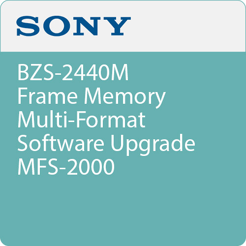 Sony BZS-2440M Frame Memory Multi-Format Software Upgrade MFS-2000